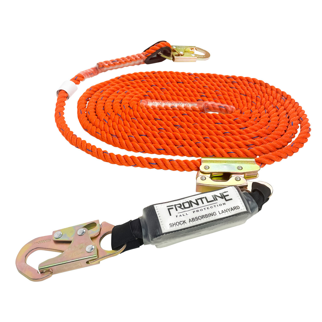 Frontline VLPR3L Premium Vertical Lifeline with Openable Rope Grab and Shock Pack 100' VM Hardware