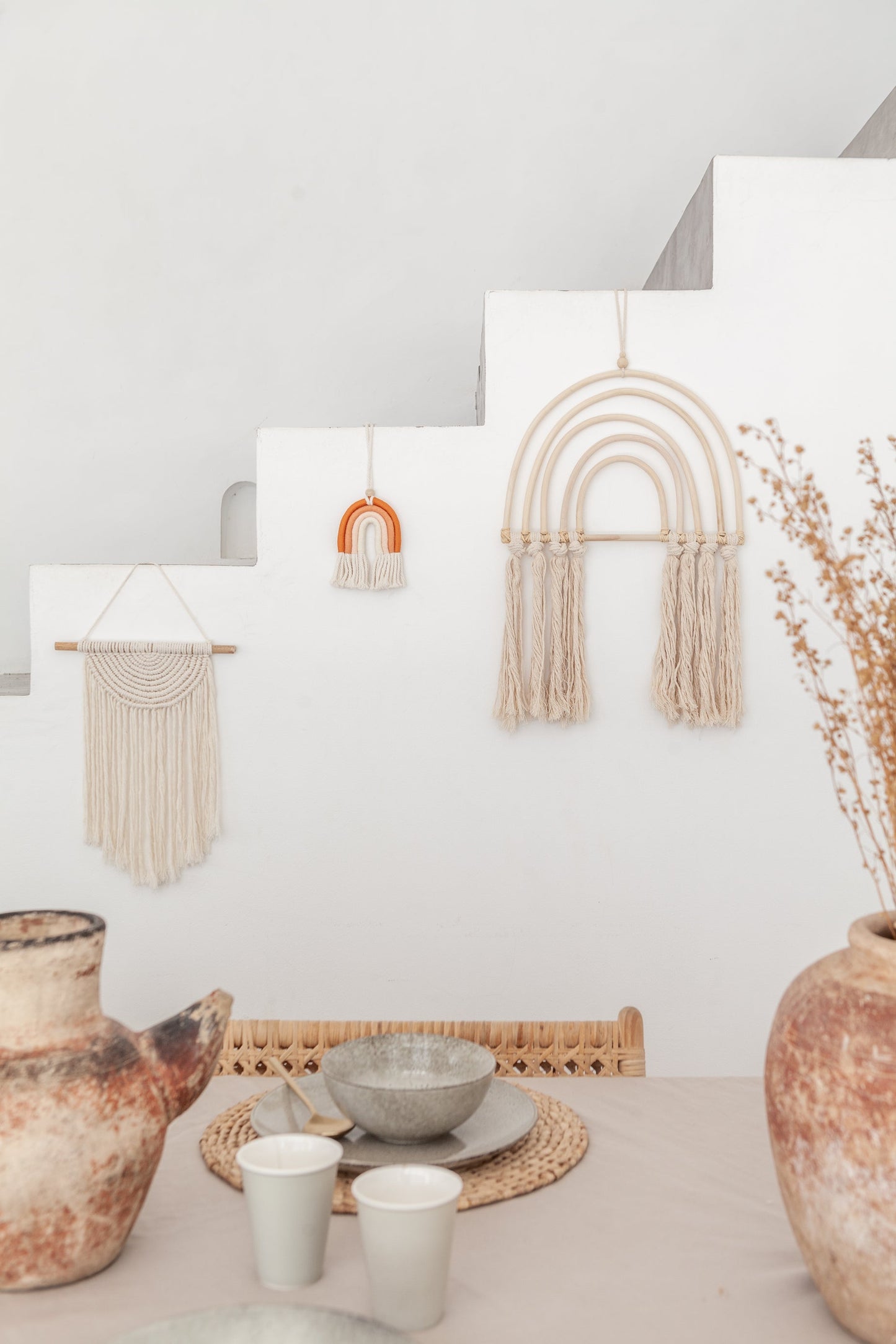 Small Macrame Rainbow Village Thrive