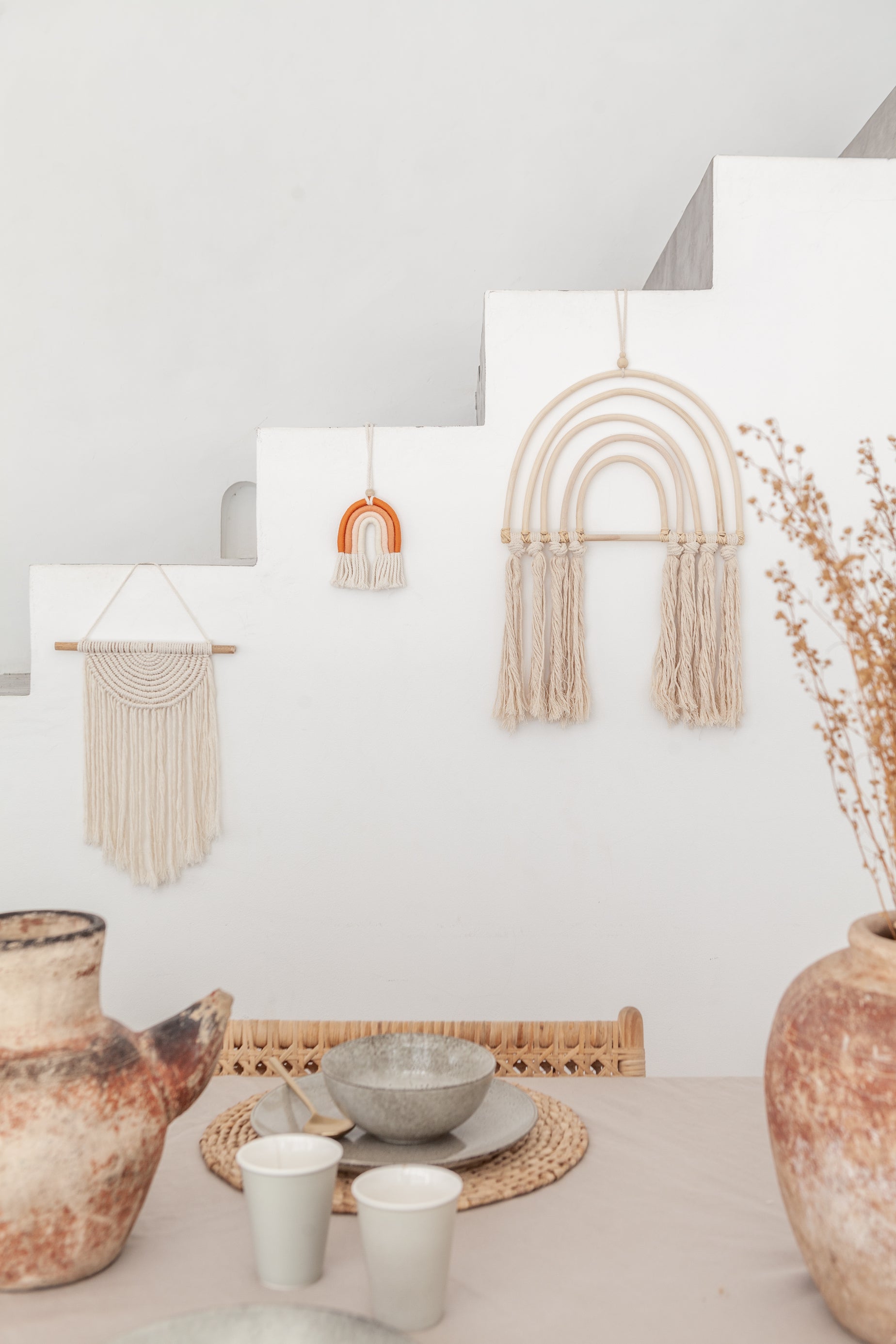 Small Macrame Rainbow Village Thrive