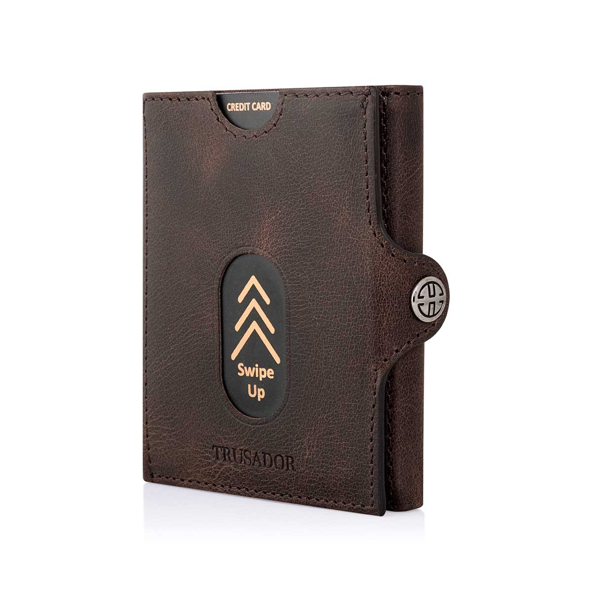 Valencia Full Grain Leather Trifold Wallet with Coin Pocket Trusador
