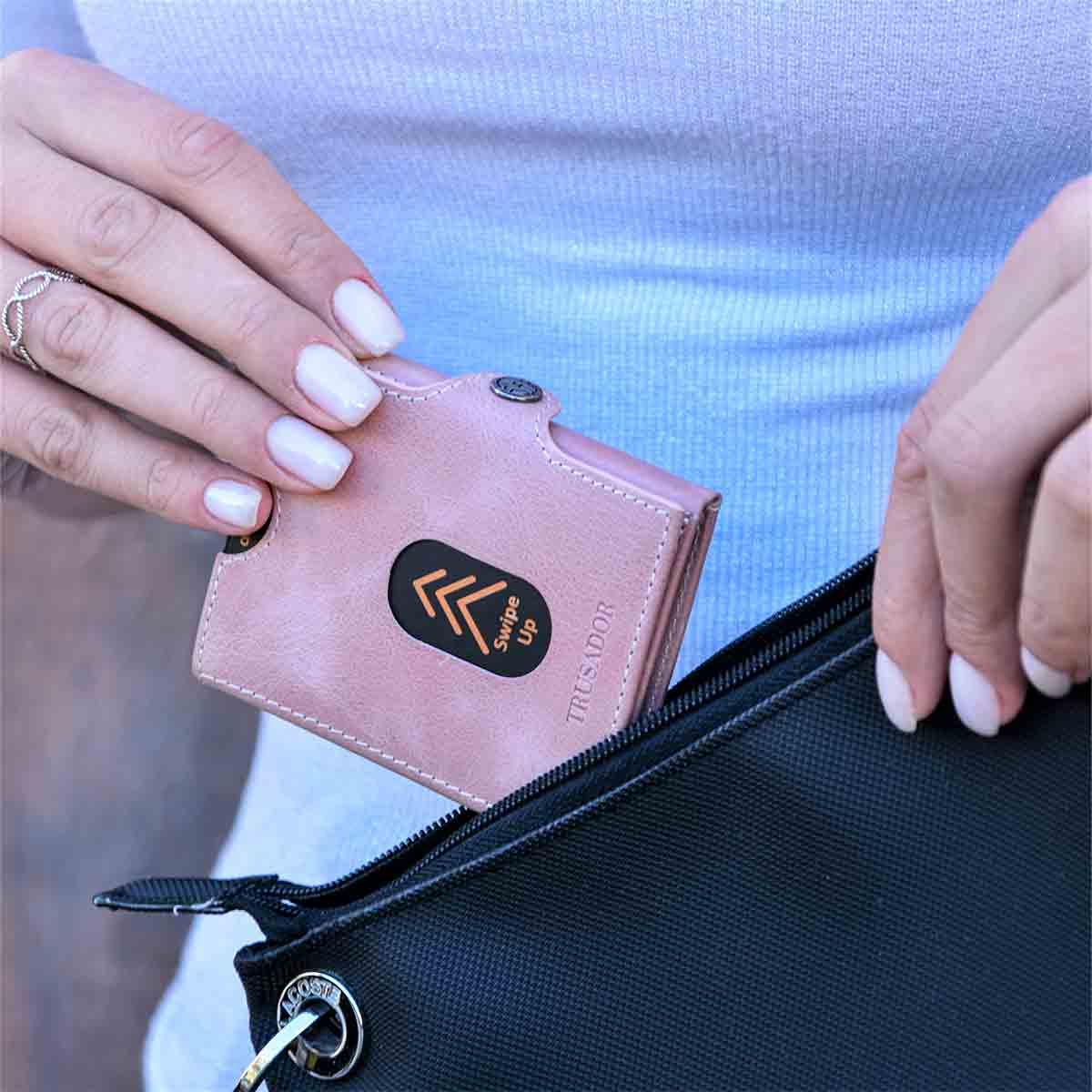 Valencia Full Grain Leather Trifold Wallet with Coin Pocket Trusador