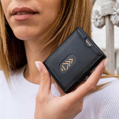 Valencia Full Grain Leather Trifold Wallet with Coin Pocket Trusador