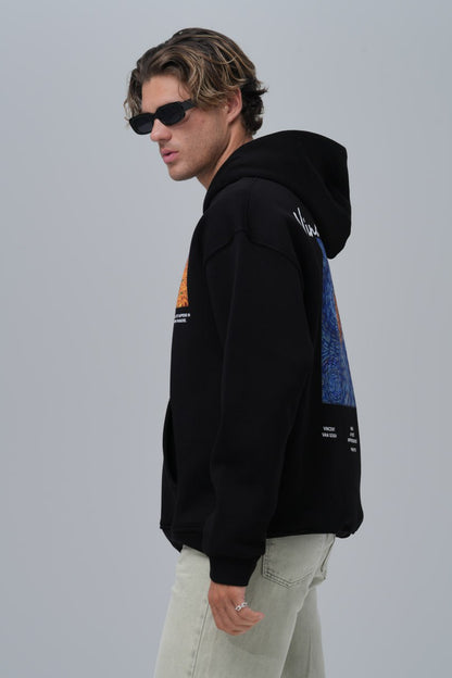 Van Gogh "Starry Night" Graphic Hoodie Withinblack