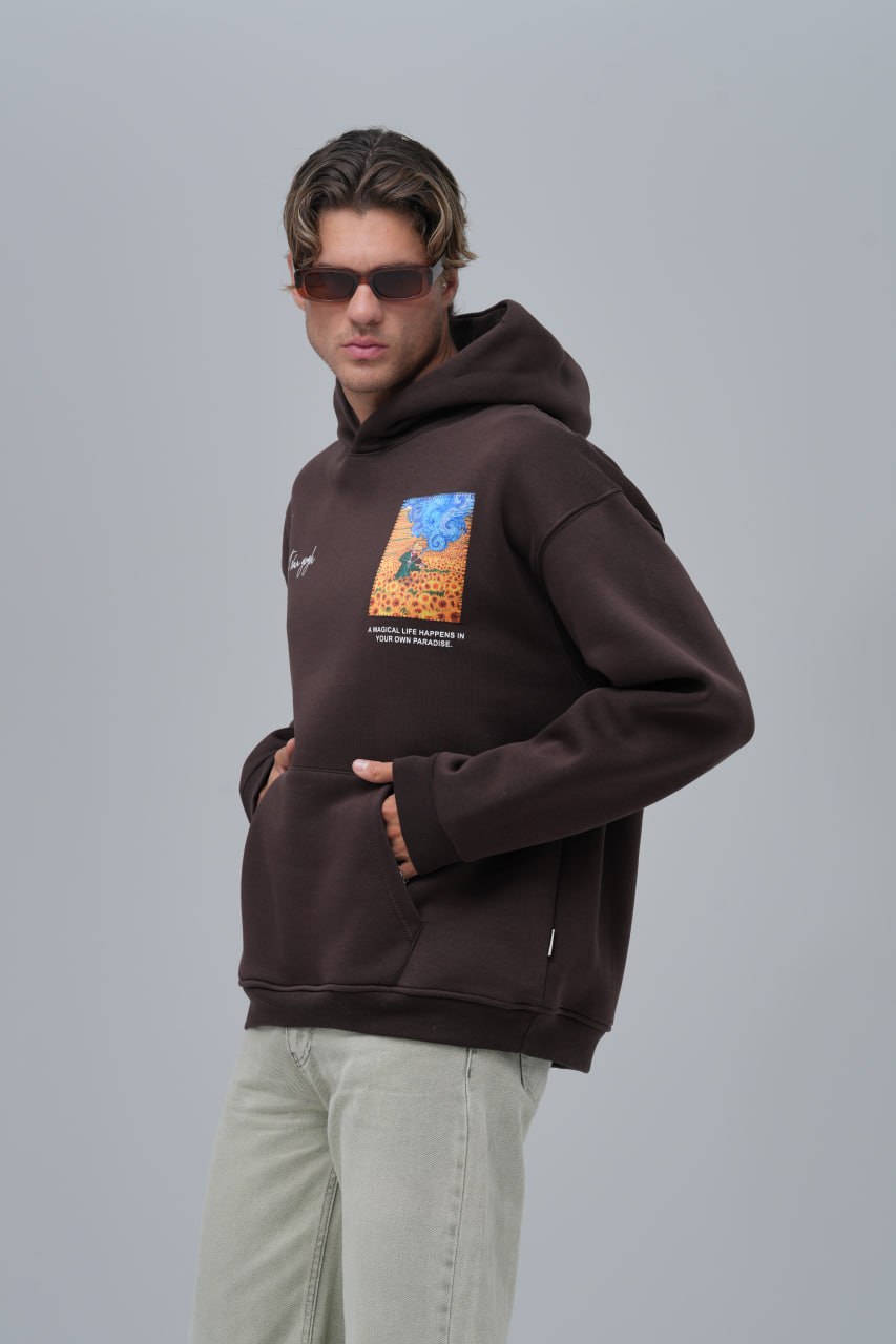 Van Gogh "Starry Night" Graphic Hoodie Withinblack
