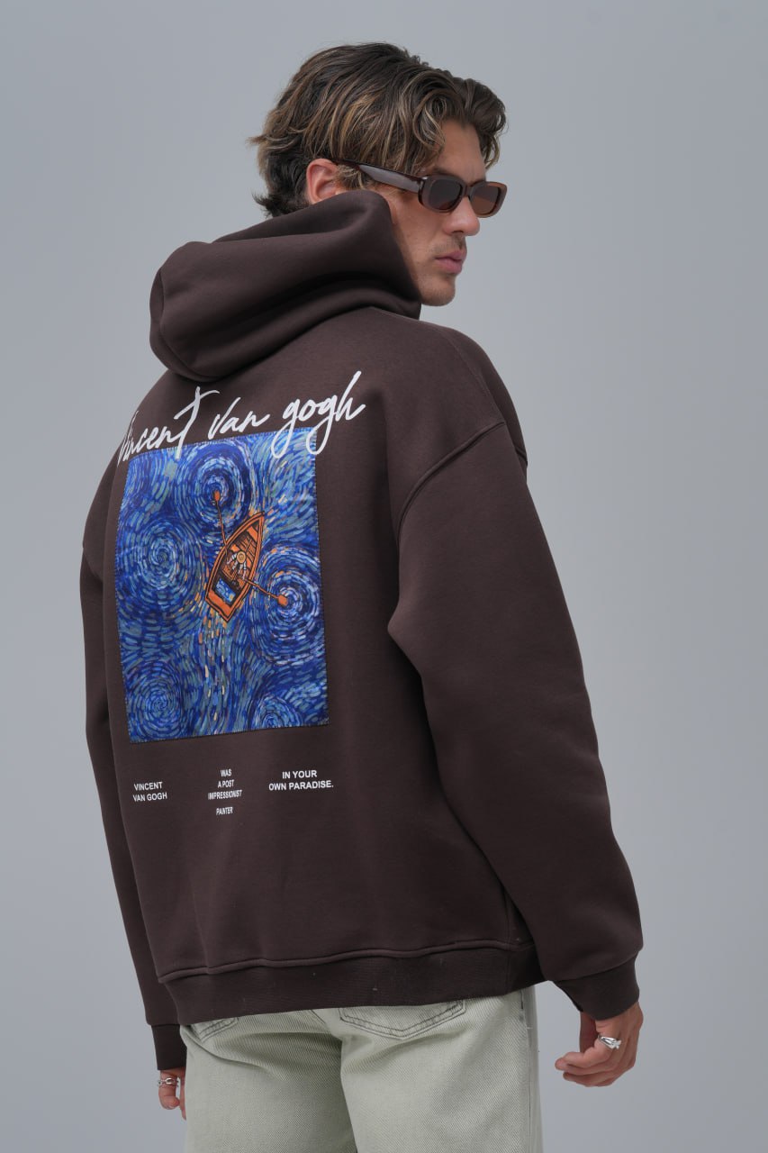 Van Gogh "Starry Night" Graphic Hoodie Withinblack