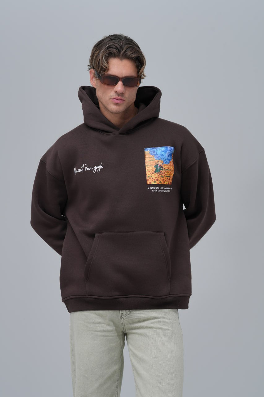 Van Gogh "Starry Night" Graphic Hoodie Withinblack