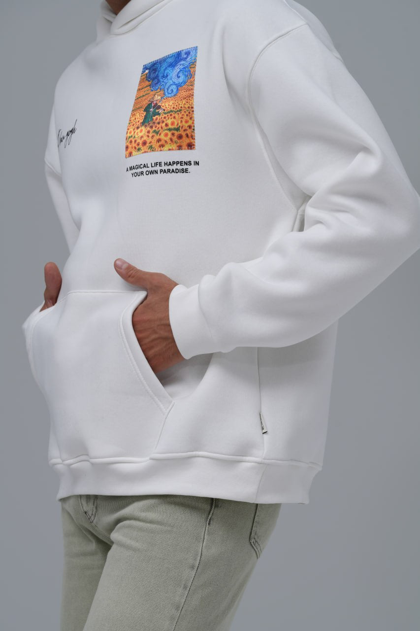 Van Gogh "Starry Night" Graphic Hoodie Withinblack