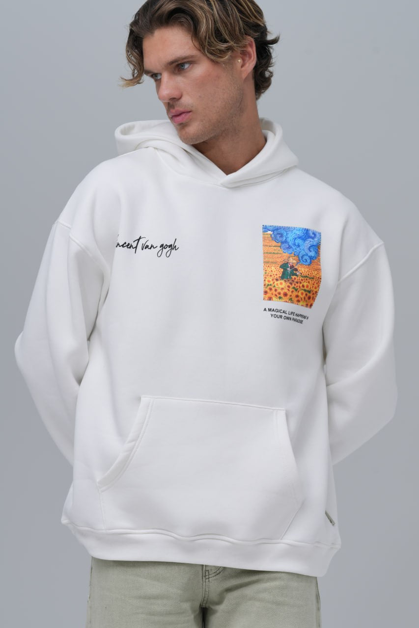 Van Gogh "Starry Night" Graphic Hoodie Withinblack