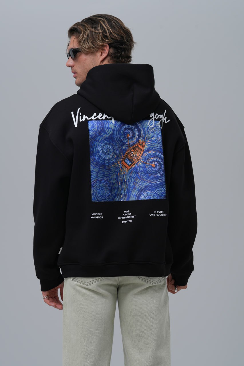 Van Gogh "Starry Night" Graphic Hoodie Withinblack