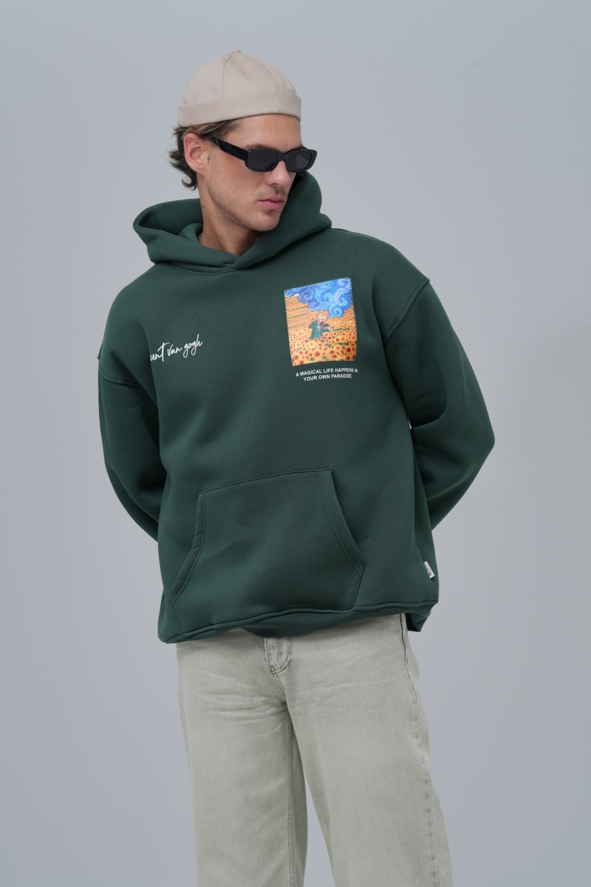 Van Gogh "Starry Night" Graphic Hoodie Withinblack