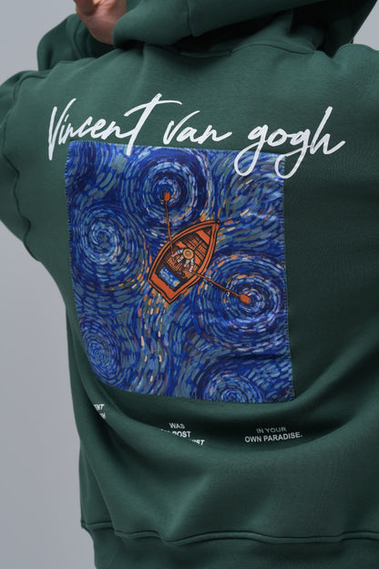 Van Gogh "Starry Night" Graphic Hoodie Withinblack
