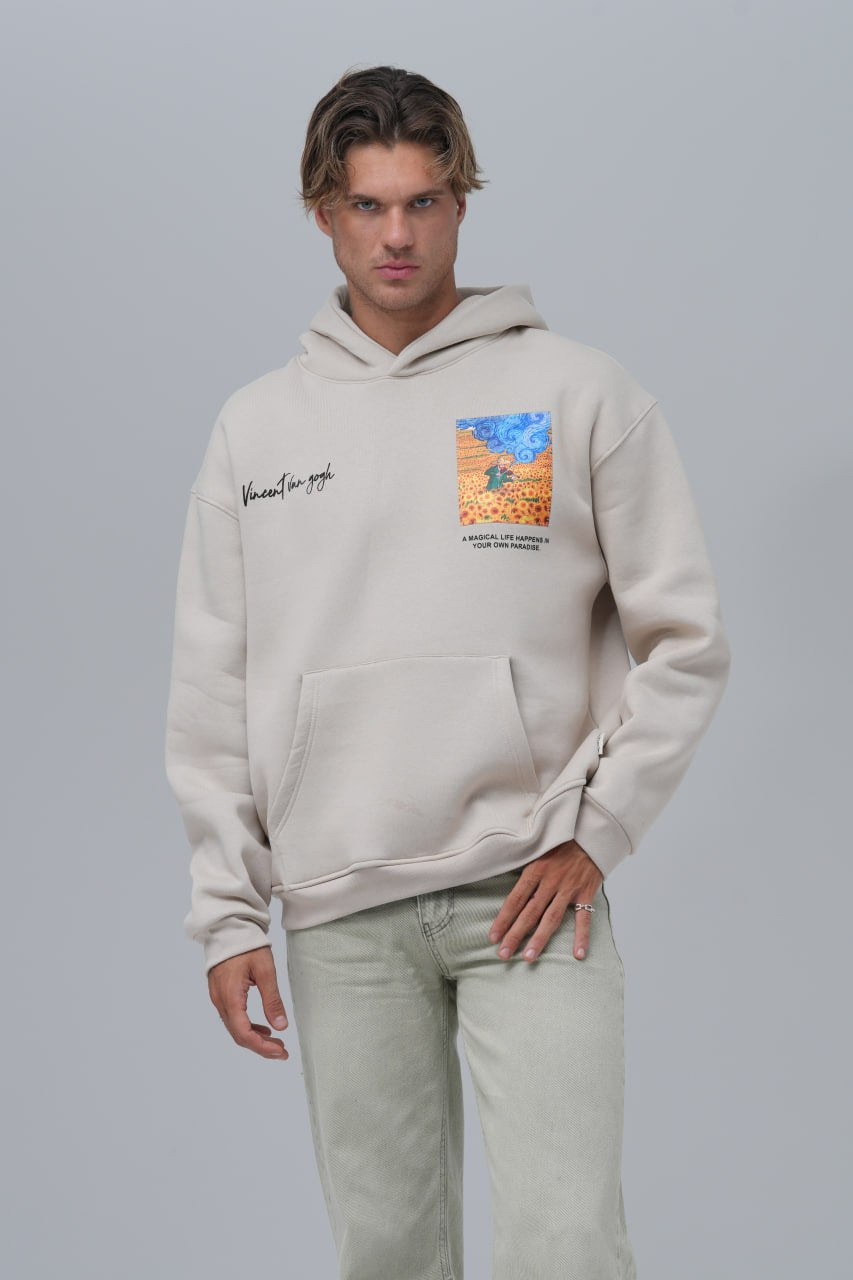 Van Gogh "Starry Night" Graphic Hoodie Withinblack