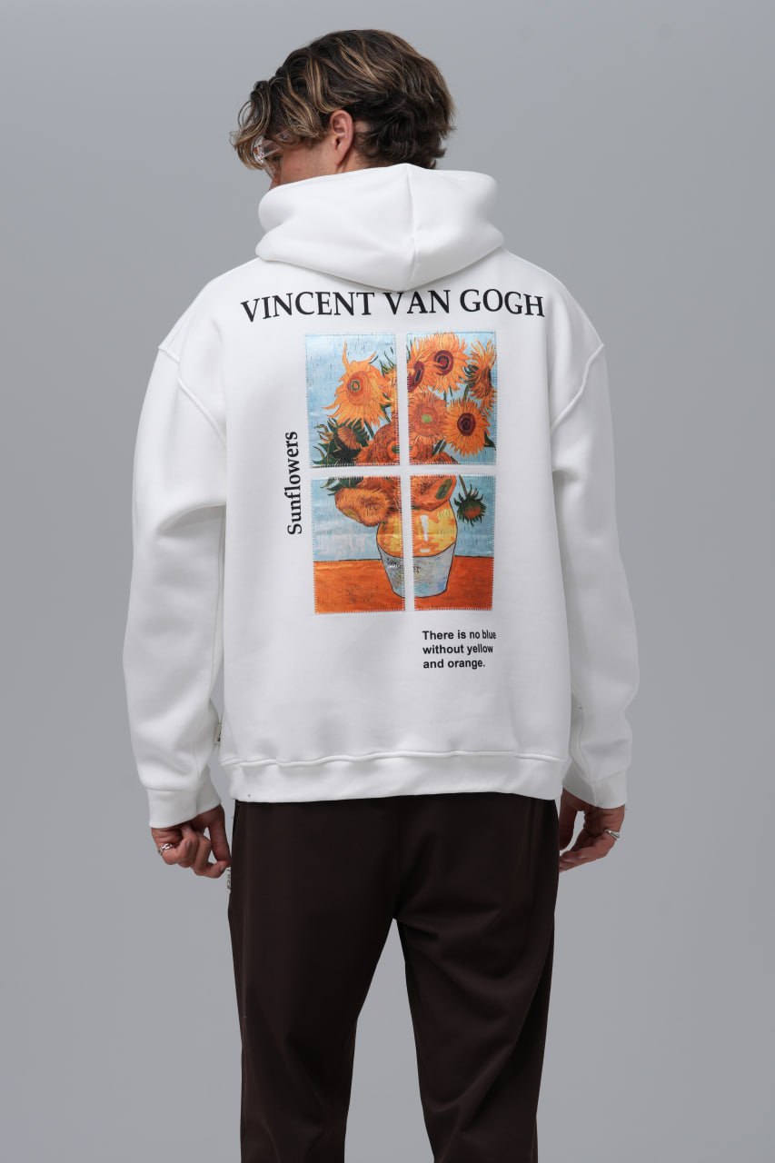 Van Gogh "Sunflowers" Graphic Hoodie Withinblack