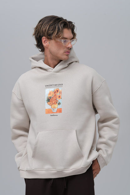 Van Gogh "Sunflowers" Graphic Hoodie Withinblack