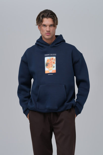 Van Gogh "Sunflowers" Graphic Hoodie Withinblack