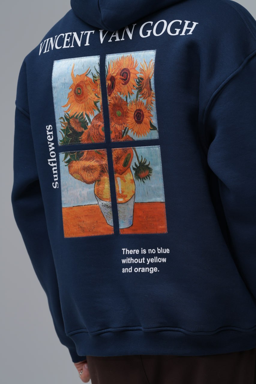 Van Gogh "Sunflowers" Graphic Hoodie Withinblack