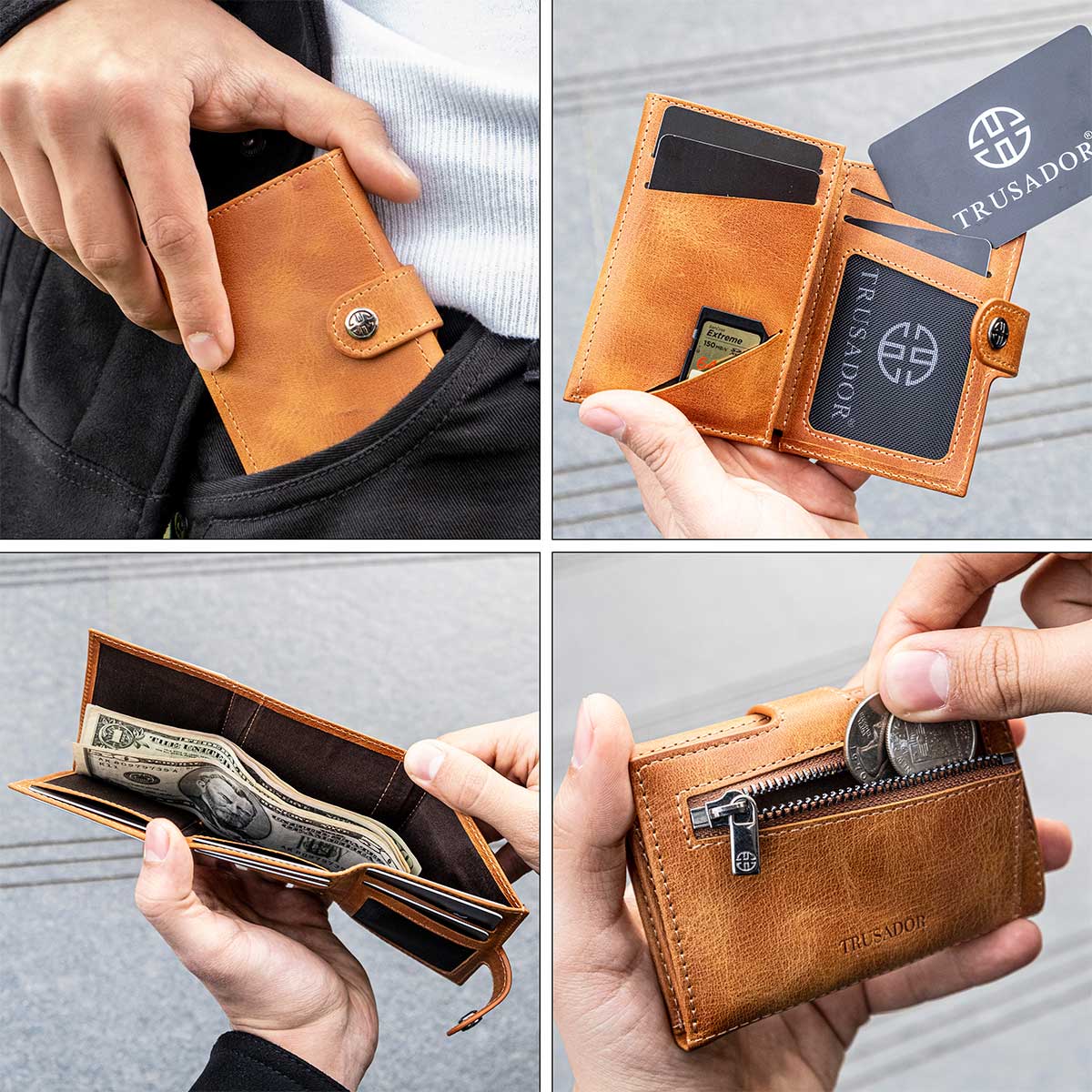 Venice Trifold With Coin Pocket Trusador