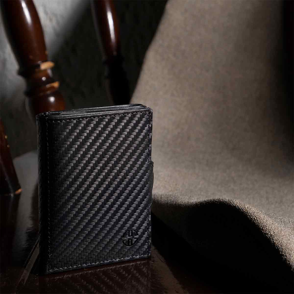 Verona Front Pocket Trifold Leather Wallet Trusador