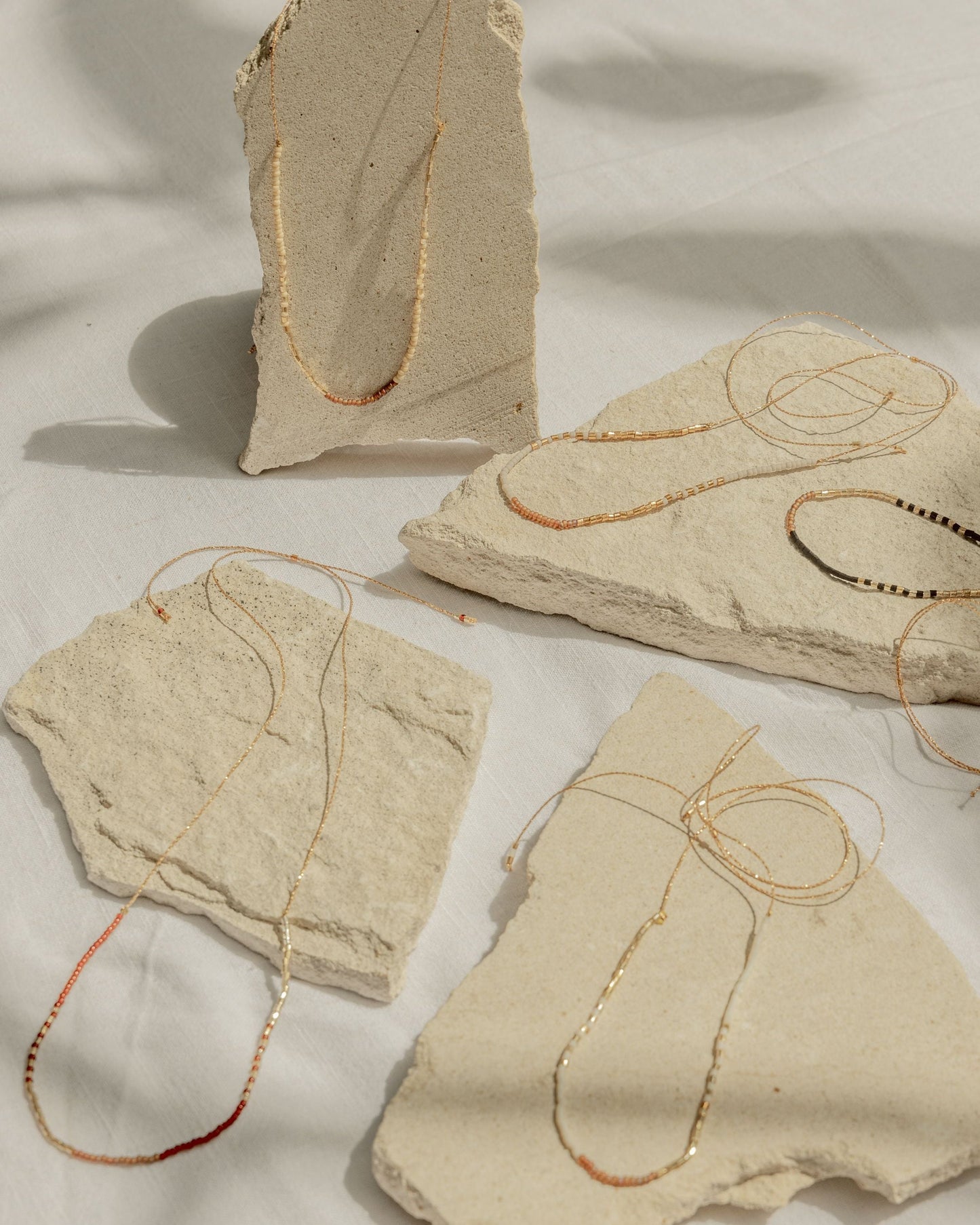 Golden Beaded Necklace Village Thrive