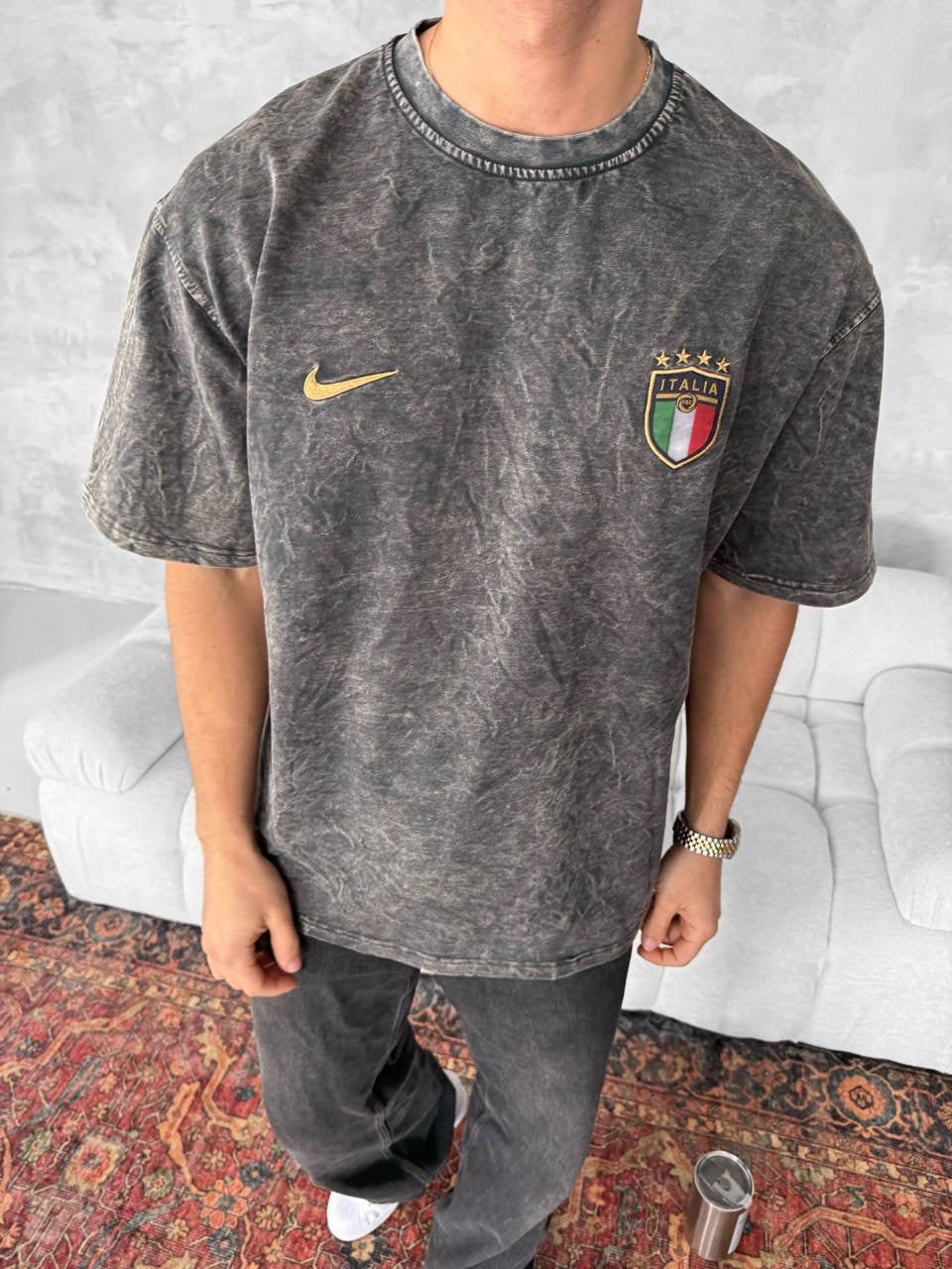 Vintage Italia T-Shirt – Italian Pride Cotton Tee Withinblack