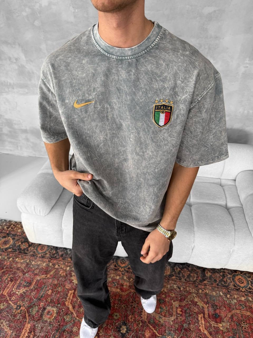 Vintage Italia T-Shirt – Italian Pride Cotton Tee Withinblack