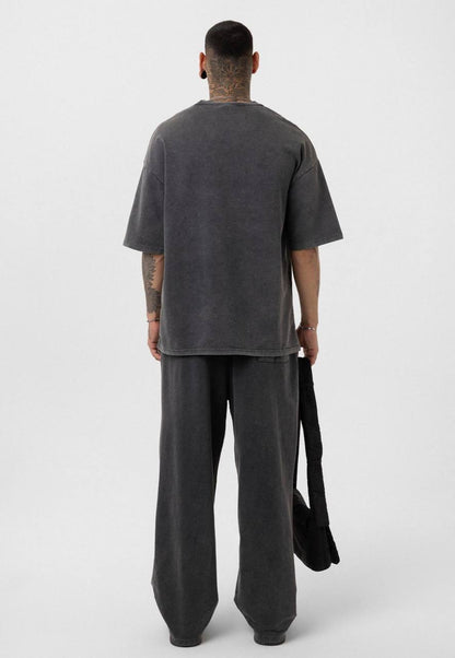 Vintage Washed Look Oversized Tracksuit Set Withinblack