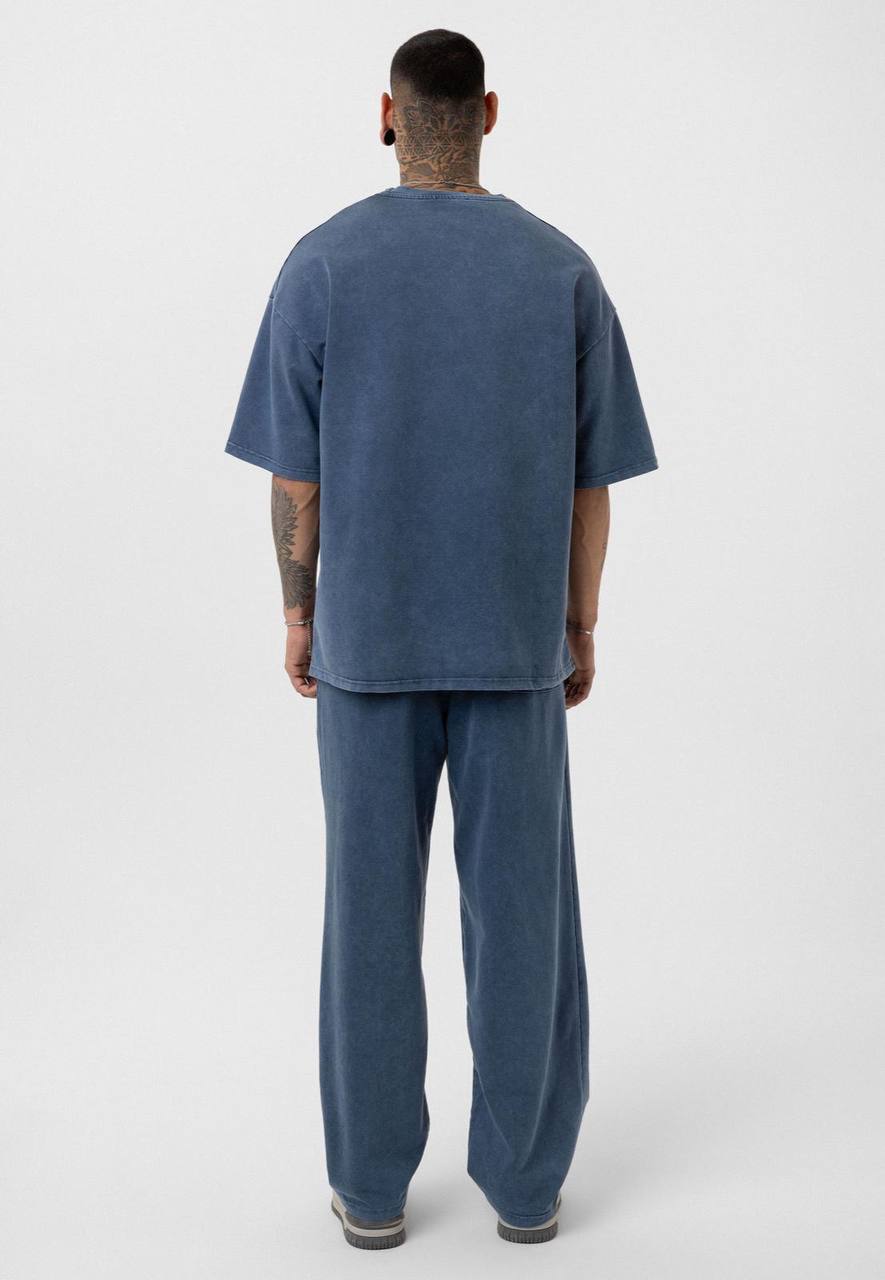 Vintage Washed Look Oversized Tracksuit Set Withinblack