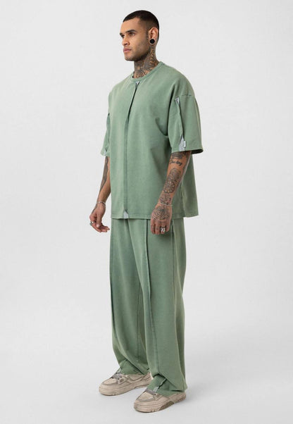 Vintage Washed Look Oversized Tracksuit Set Withinblack