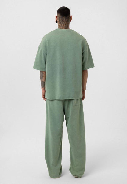 Vintage Washed Look Oversized Tracksuit Set Withinblack