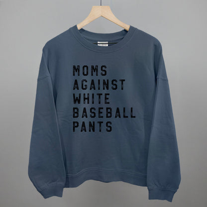 Moms Against White Baseball Pants Ivy + Cloth