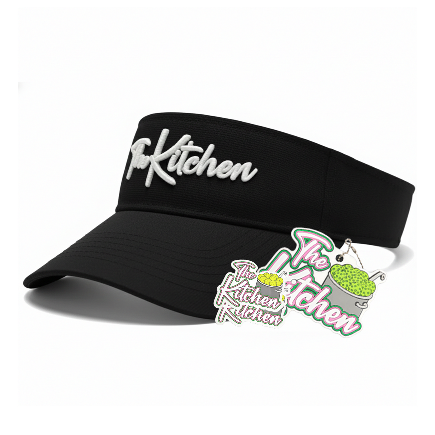 Black & White Visor The Kitchen Pickleball