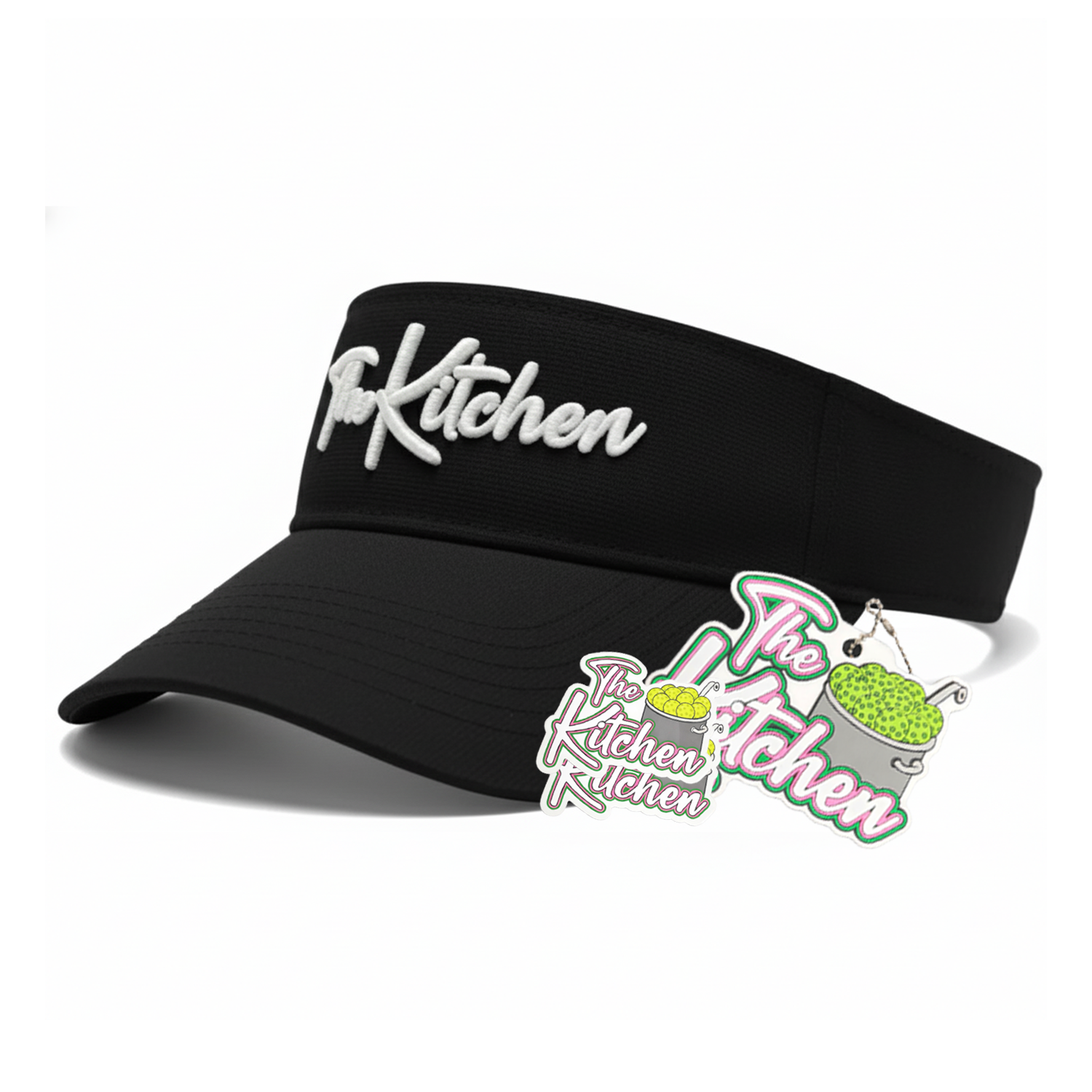 Black & White Visor The Kitchen Pickleball
