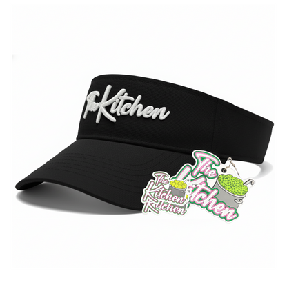 Black & White Visor The Kitchen Pickleball