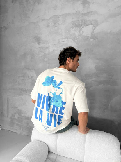 Vivre La Vie Floral Graphic Cotton Tee Withinblack