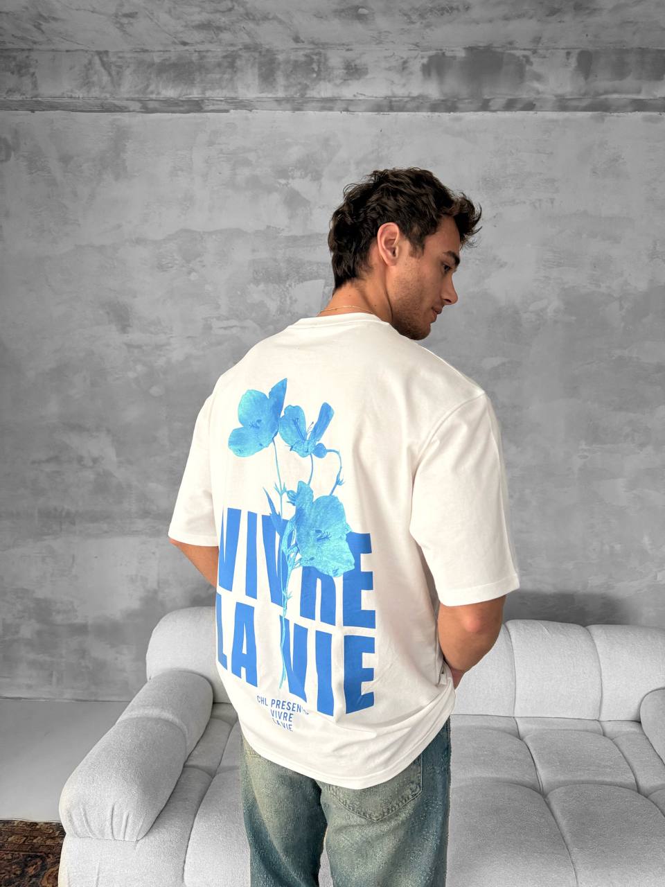 Vivre La Vie Floral Graphic Cotton Tee Withinblack