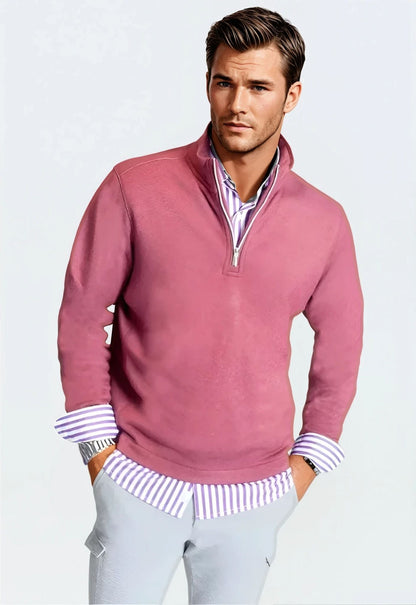 Voey Quarter Zip Sweatshirt - Wine Buki