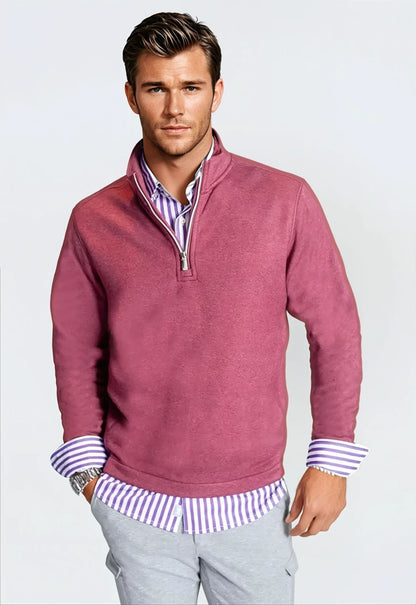 Voey Quarter Zip Sweatshirt - Wine Buki