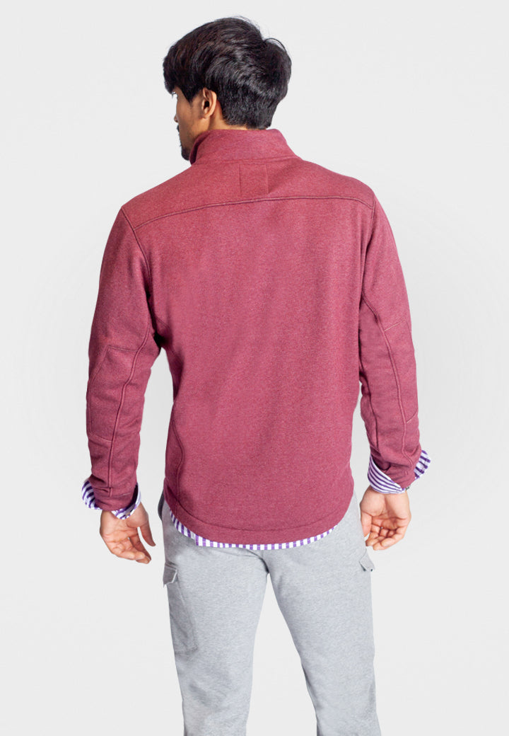 Voey Quarter Zip Sweatshirt - Wine Buki