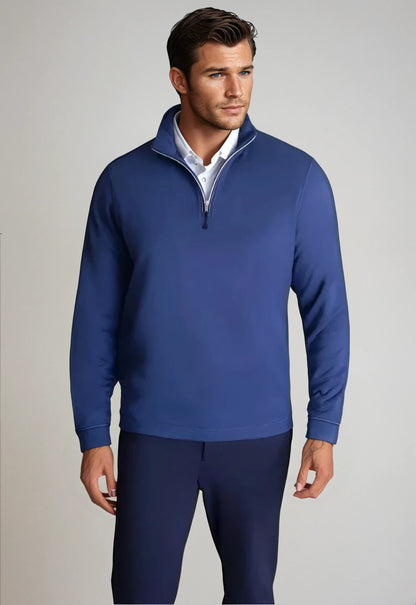 Voey Quarter Zip Sweatshirt - Tokyo Blue Buki