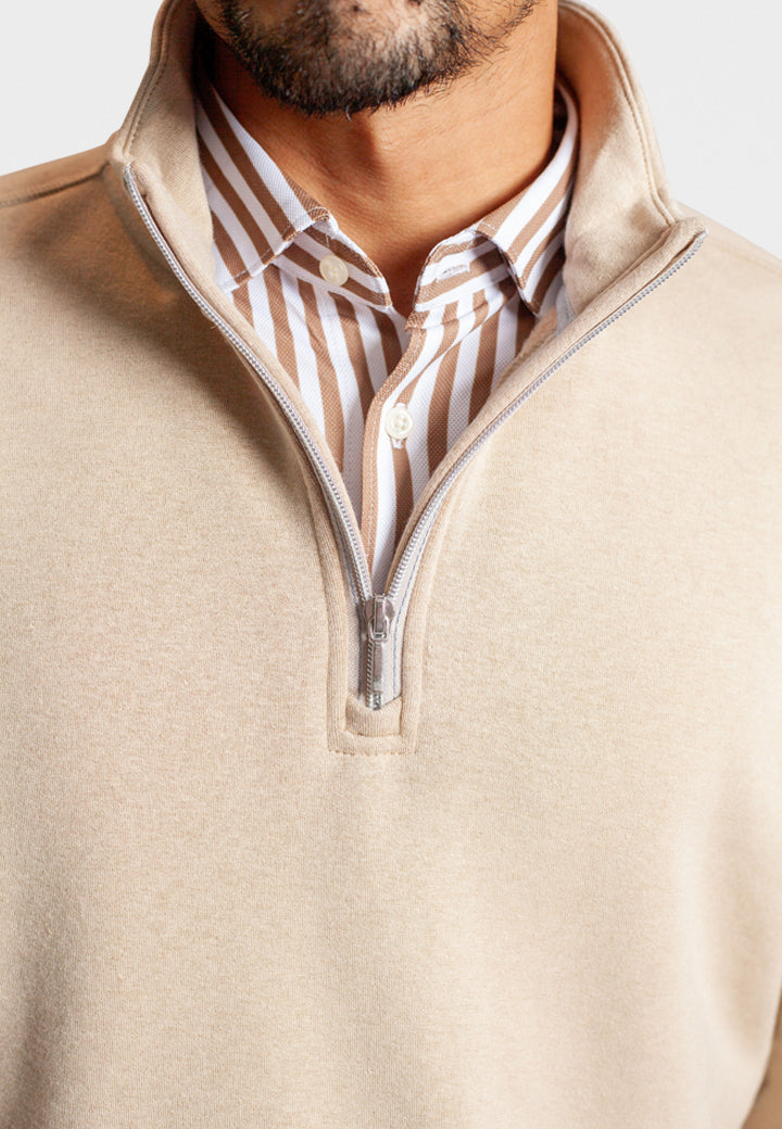 Voey Quarter Zip Sweatshirt - Camel Buki
