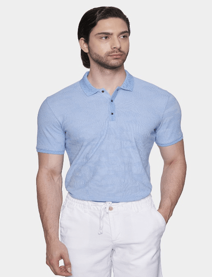 The Mercerized Cotton Polo (Summer Sky Blue) Bright Moons