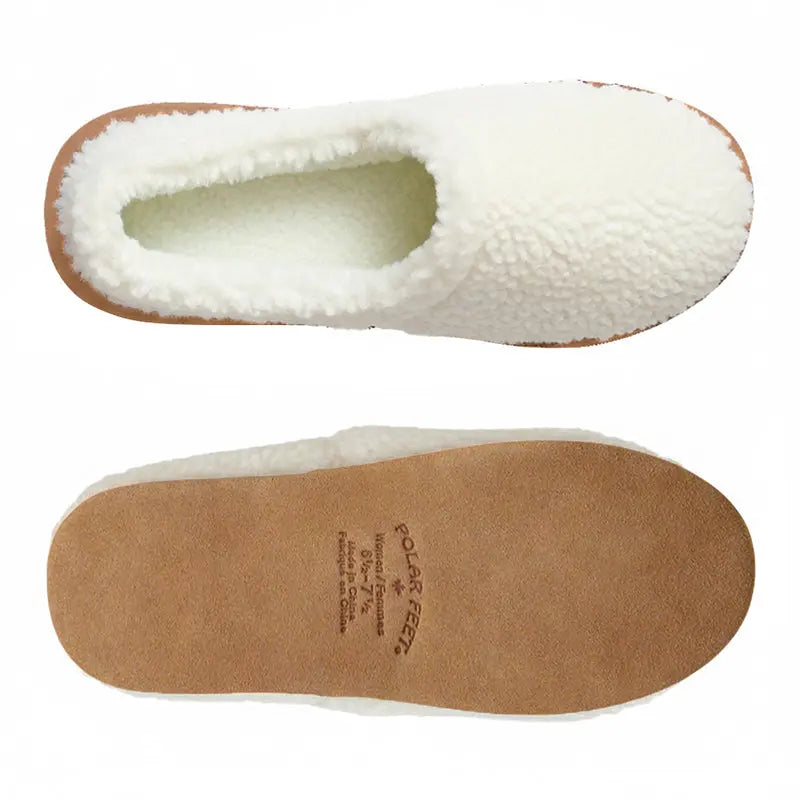 Polar Feet Women's Perfect Mocs - Cream Berber Polar Feet® LLC