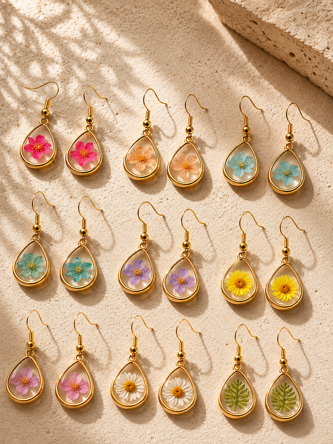 Wildflower Gold Dangle Earrings Village Thrive