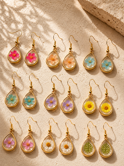 Wildflower Gold Dangle Earrings Village Thrive