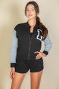 Letter Patched Striped Trim Varsity Jacket See size chart under “more details” The Fashion Celestial