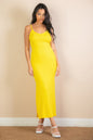 Ribbed Side Slit Long Cami Dress See size chart under “more details” The Fashion Celestial