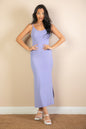 Ribbed Side Slit Long Cami Dress See size chart under “more details” The Fashion Celestial