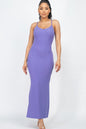Ribbed Side Slit Long Cami Dress See size chart under “more details” The Fashion Celestial
