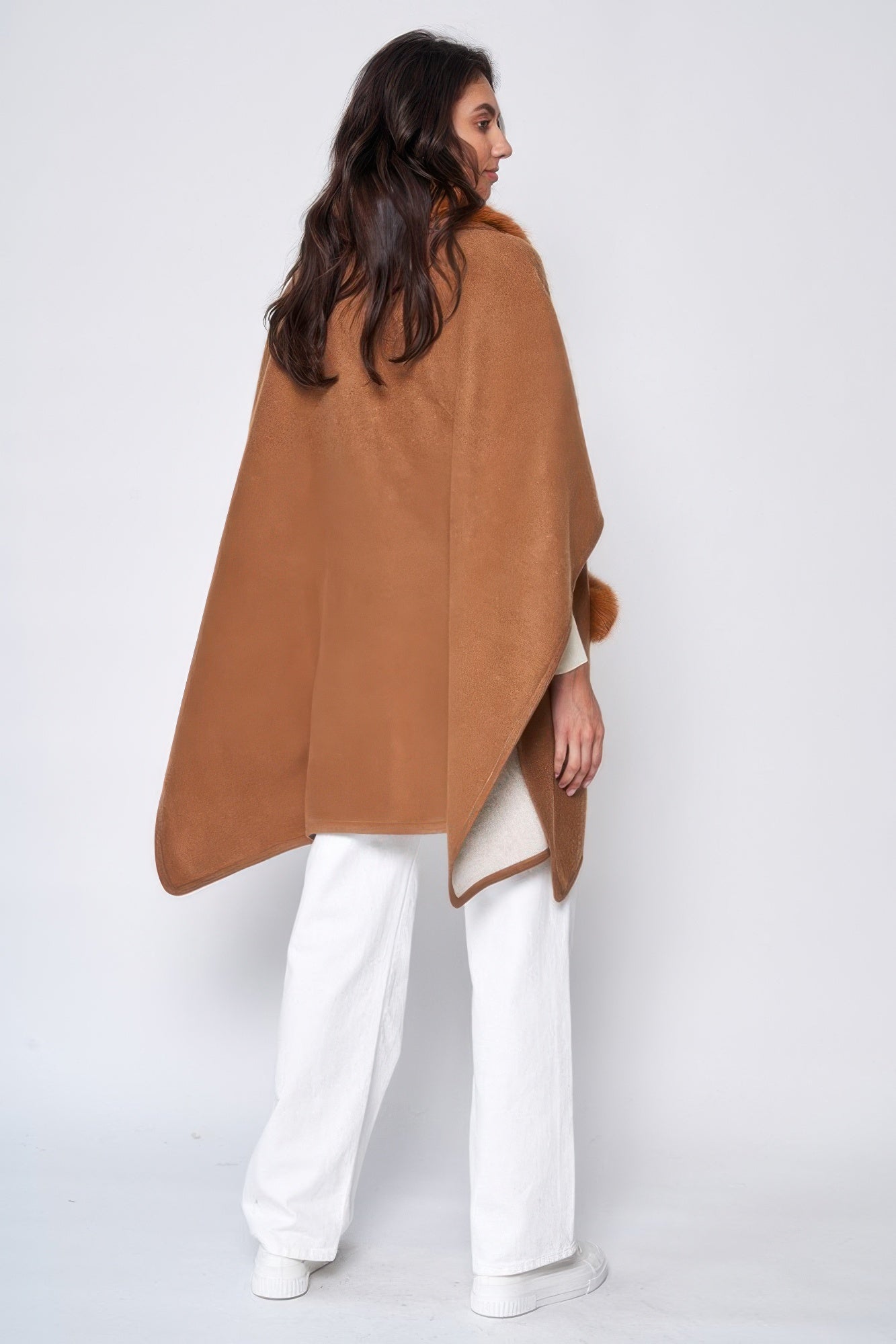 Faux Fur Collar Kimono See size chart under “more details” The Fashion Celestial
