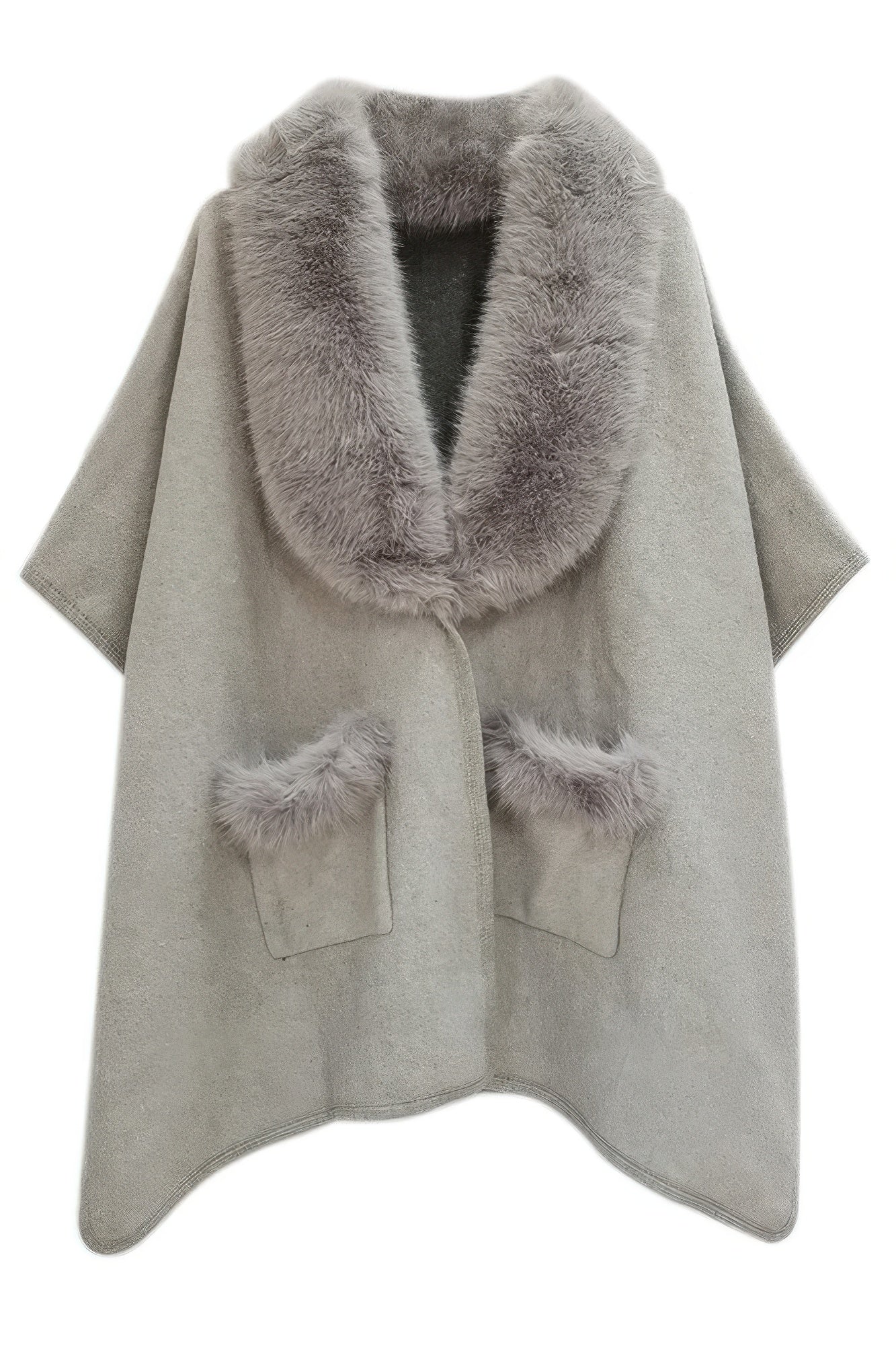 Faux Fur Collar Kimono See size chart under “more details” The Fashion Celestial